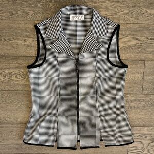 Vintage Jessica Gingham Plaid Full Zip Top